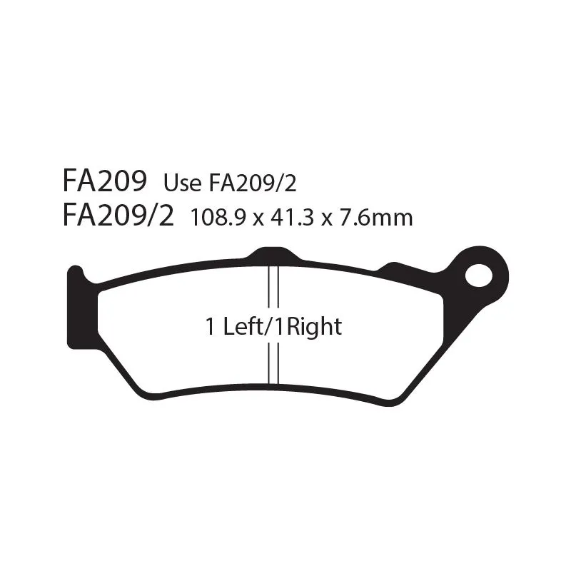 [261-FA209/2] Balatas EBC FA209/2