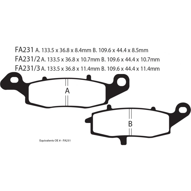 Balatas EBC FA231HH