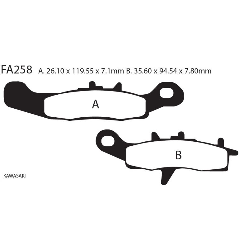 [261-FA258X] Balatas EBC FA258X