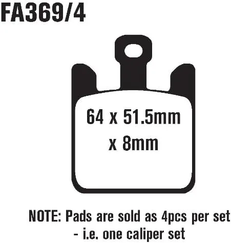 [261-FA369/4] Balatas EBC FA369/4