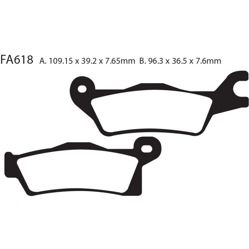 [261-FA618R] Balatas EBC FA618R