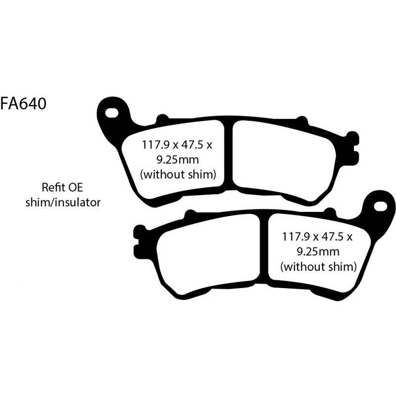 [261-FA640] Balatas EBC FA640