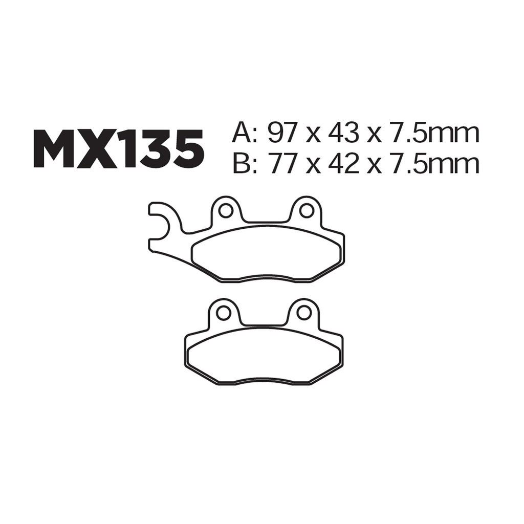 [145-600017] Balatas MX2 MA135 (FA135)