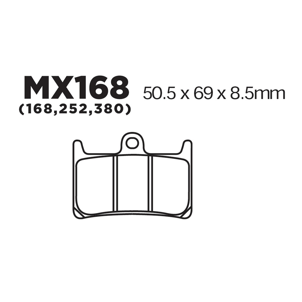 Balatas MX2 MX-F129 (FA168/FA252/FA380)