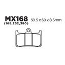 Balatas MX2 MX-F129 (FA168/FA252/FA380)