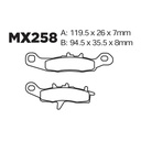 Balatas MX2 MA258 (FA258)