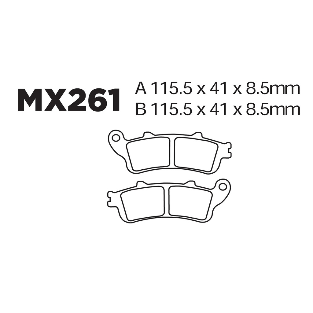 [145-600050] Balatas MX2 MA261/MA281 (FA 261/MA281)
