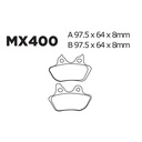 Balatas MX2 MA400 (FA400)