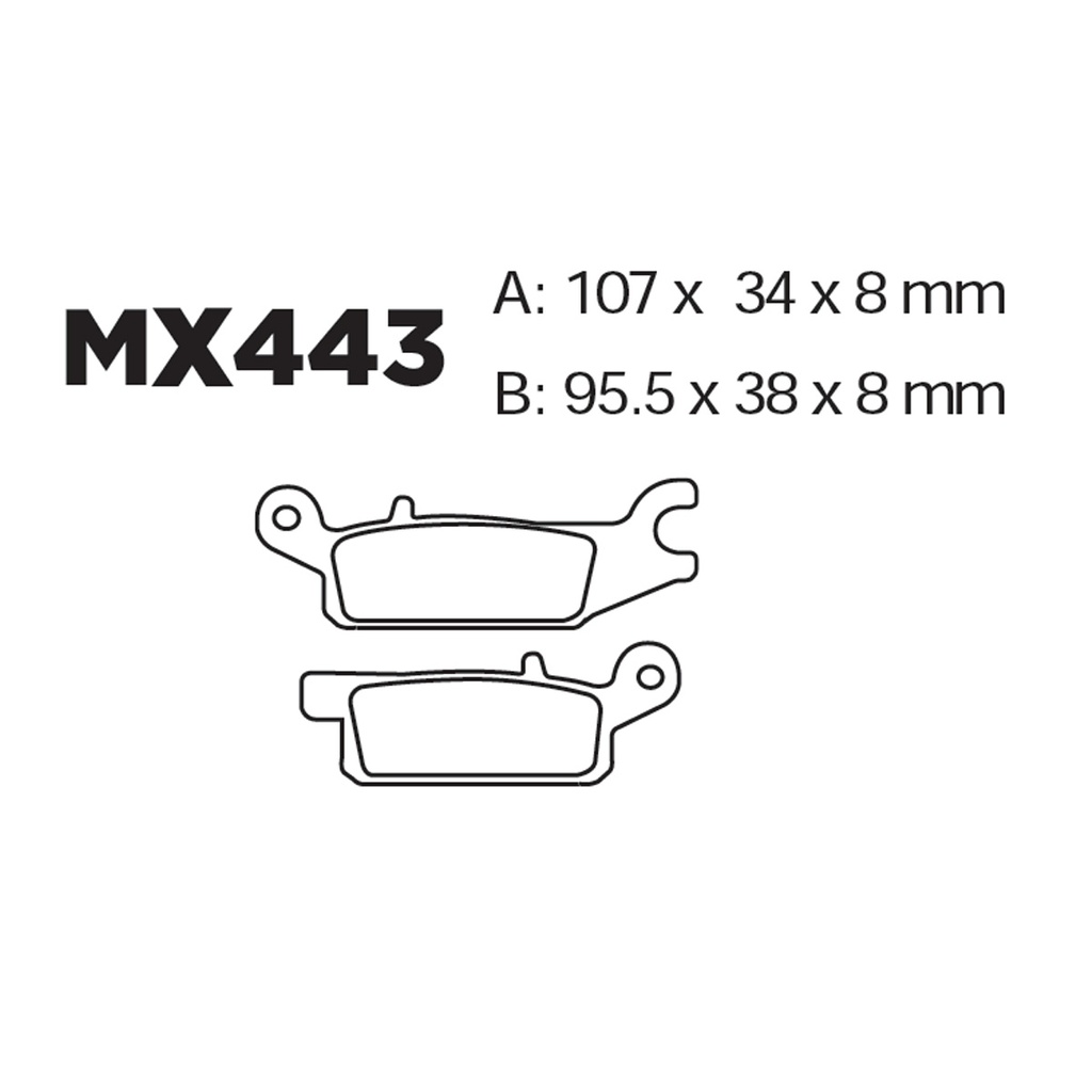 [145-600007] Balatas MX2 MA443 (FA443)