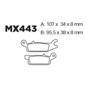 Balatas MX2 MA443 (FA443)