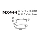 Balatas MX2 MA444 (FA444)