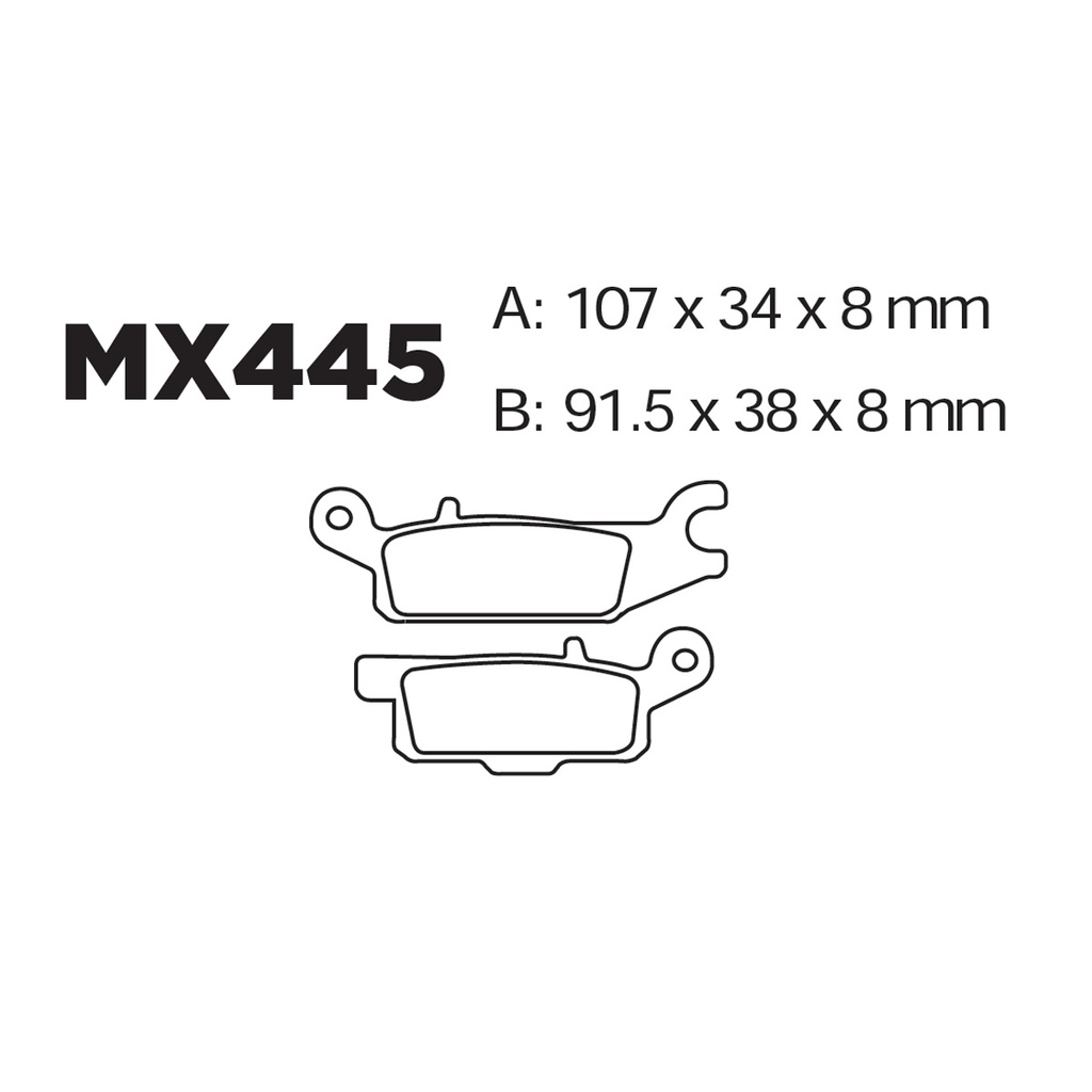 [145-600009] Balatas MX2 MA445 (FA445)