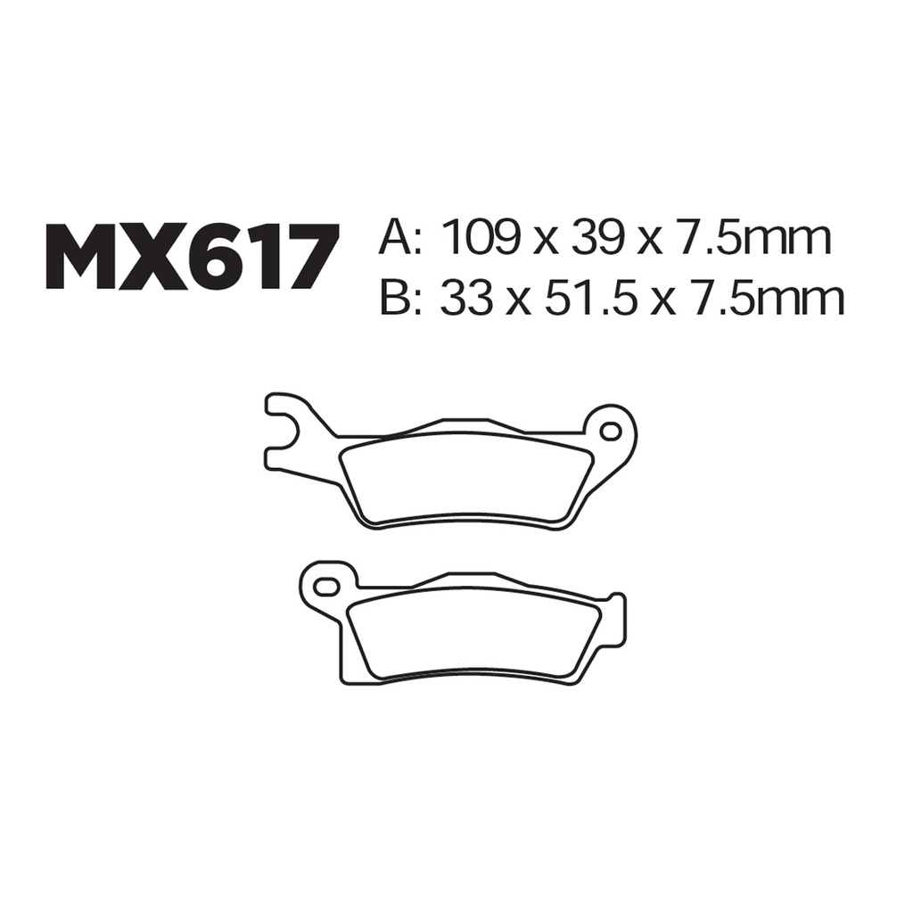 [145-600019] Balatas MX2 MA617 (FA617)