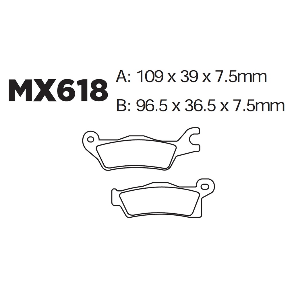 [145-600020] Balatas MX2 MA618 (FA618)
