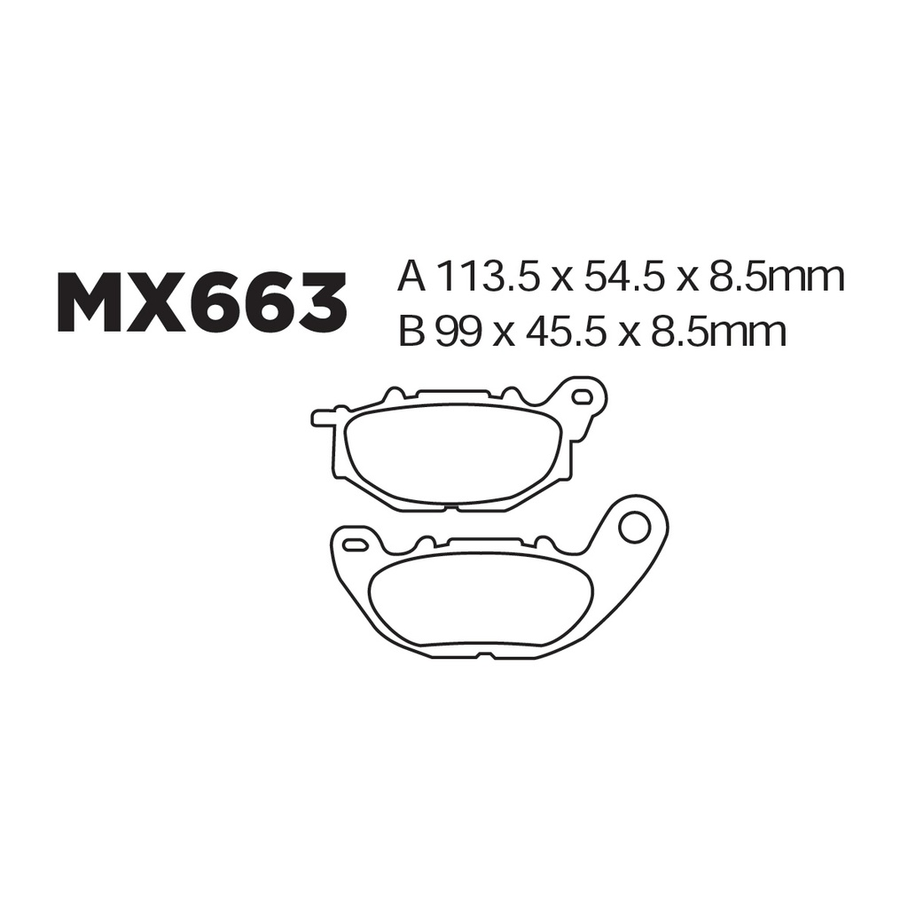 [145-600065] Balatas MX2 MA663 (FA663)