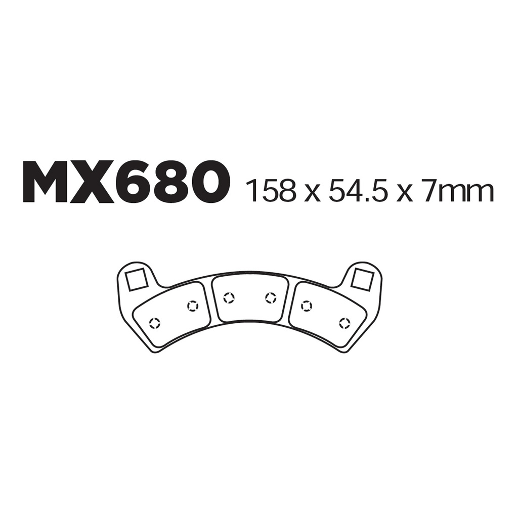 [145-600041] Balatas MX2 MA680 (FA680)