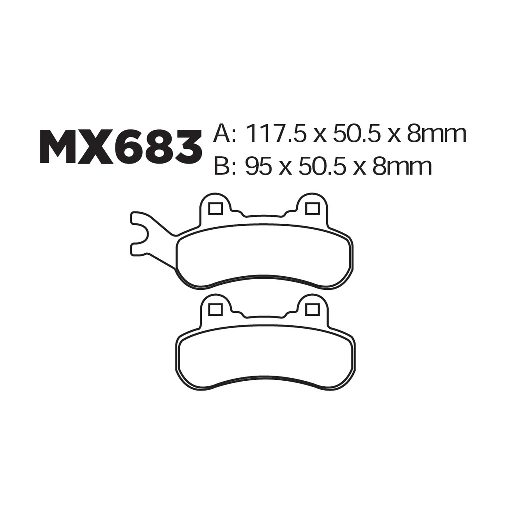 [145-600027] Balatas MX2 MA683 (FA683)