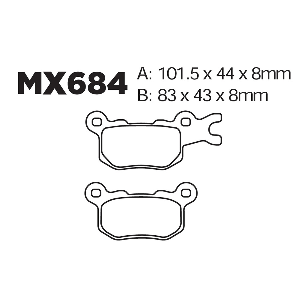 [145-600028] Balatas MX2 MA684 (FA684)