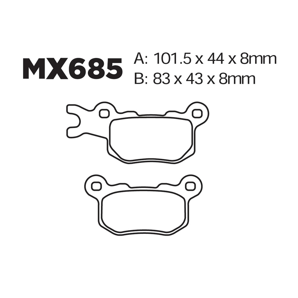 [145-600029] Balatas MX2 MA685 (FA685)
