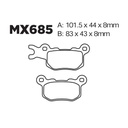 Balatas MX2 MA685 (FA685)