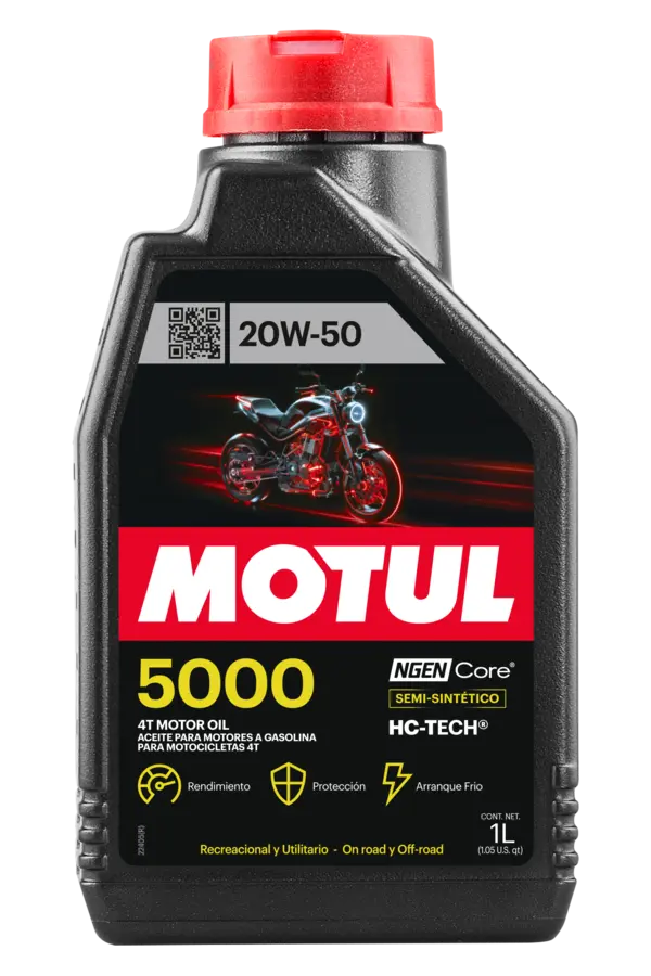 Lubricante Aceite Motul 5000 20W 50 1L semisintético