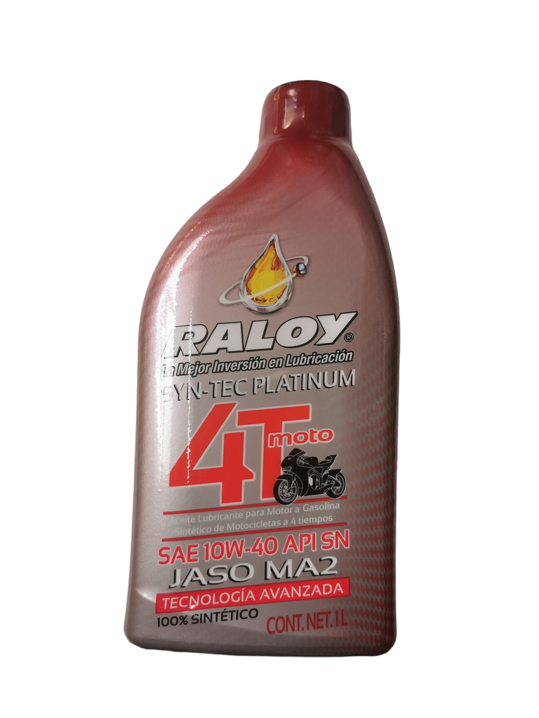 [6200285] Lubricante aceite Raloy SYN TEC platinum 4T 10W 40 1L sintético