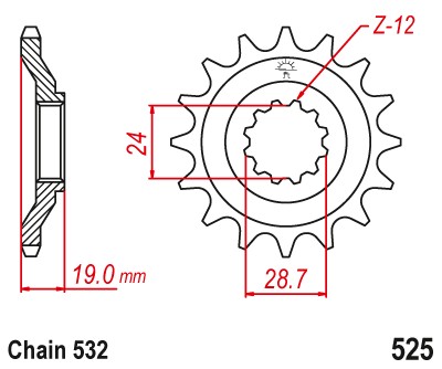 Sprocket F525 T17