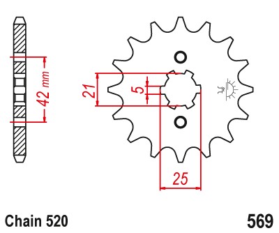 [22-106] Sprocket F569 T13