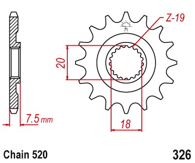 [22-112] Sprocket F326 T12