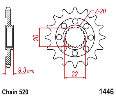 [22-134] Sprocket F1446 T13