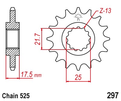[22-137] Sprocket F297 T16