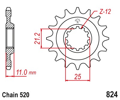 [22-147] Sprocket F824 T17