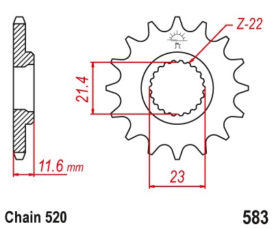 [22-179] Sprocket F583 T13