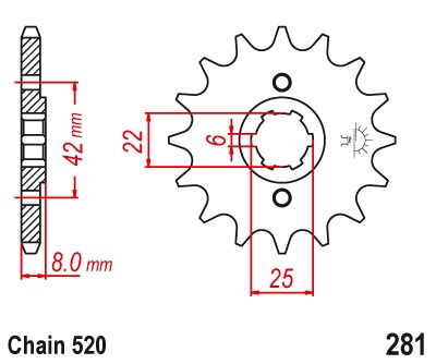 [22-183] Sprocket F281 T14