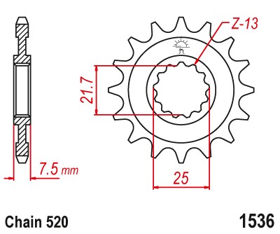 [22-191] Sprocket F1536 T16