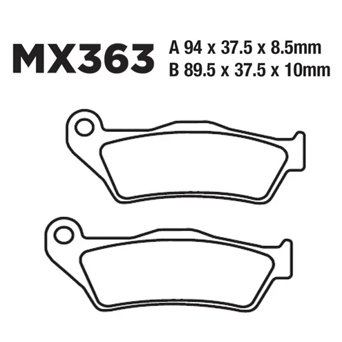 [145-600158] Balatas MX2 MA363 (FA363)
